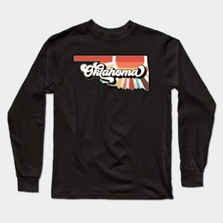 Oklahoma State Map Long Sleeve T-Shirt